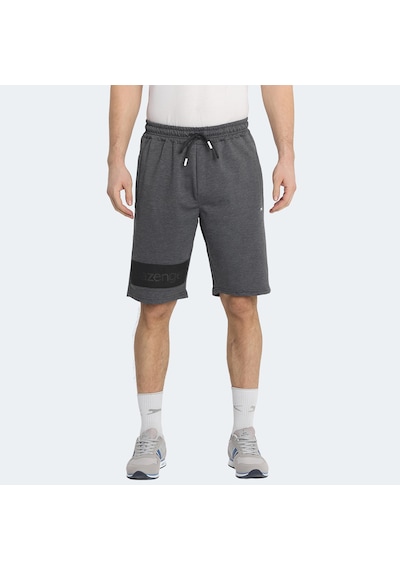 Slazenger NUKA Erkek Cepli Kapri Koyu Gri Şort