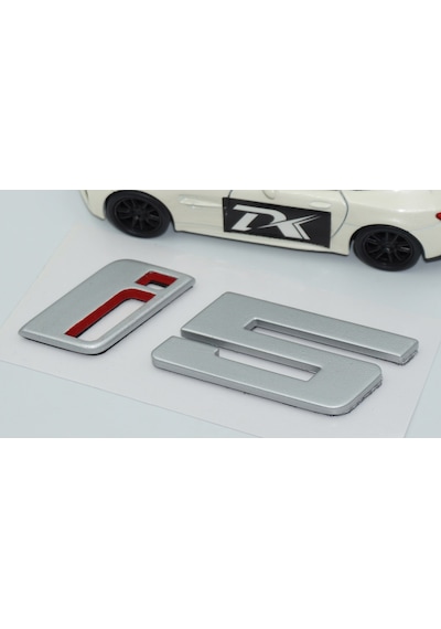 Dk Tuning İ5 Bagaj Kırmızı Gri Abs Yazı Logo Bmw İle Uyumlu -