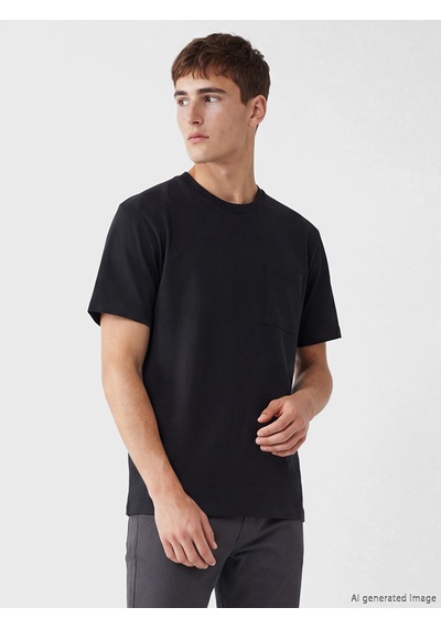 Lcw Vision Lacivert %100 Pamuk Regular Fit Basic Cepli Tişört