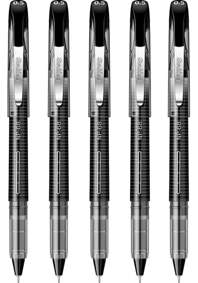 Siyah Pilot Kalem Nb-68 Needle Point Pen 5 Adet Scrikss Pilot Kalem 0.5 Mm İğne Uçlu Kalem İnce Uçlu Likit Mürekkepli Siyah
