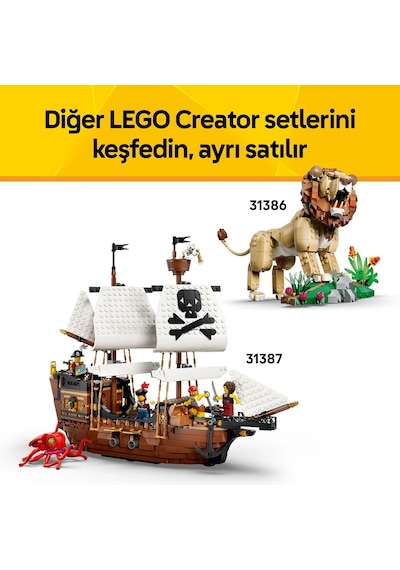 LEGO® Creator 3’ü 1 Arada İkonik Dönme Dolap 31389 - 8+ için UFO Yolculuğu veya Atlıkarınca Olabilen Oyuncak Yapım Seti (916P)