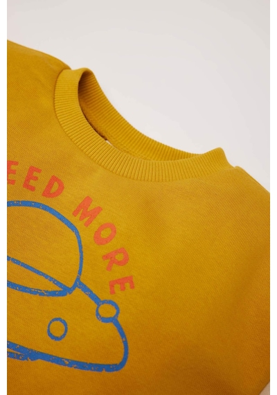 DeFacto Erkek Bebek Bisiklet Yaka İçi Yumuşak Tüylü Baskılı Sweatshirt D6755A524WNYL64 Sarı DeFacto Erkek Bebek Bisiklet Yaka İçi Yumuşak Tüylü Baskılı Sweatshirt D6755A524WNYL64 Sarı