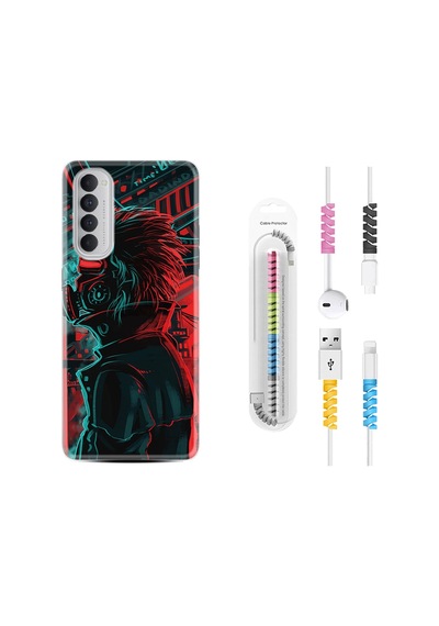 Oppo Reno 4 Pro Kılıf Kablo Koruyuculu Mask Mand 1686
