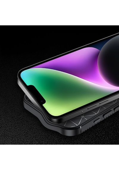 Apple Uyumlu iPhone 16e Kılıf Focus Carbon Silikon Kapak Lacivert