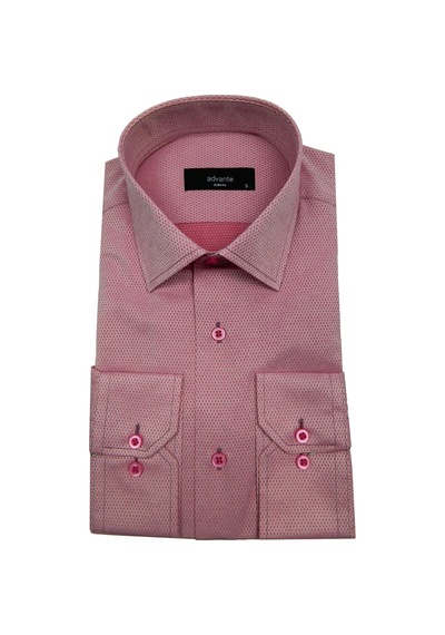 Erkek Slim Fit Jakarlı Gömlek Bgl-st00166 Pembe