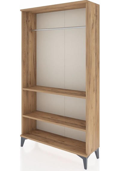 Arges Dolap 2 Raflı Kapaklı Tek Askılı 88x30x163 Çam-çam Çam