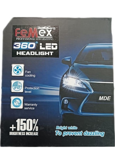 Femex H7 360 18000 Lümen Led Xenon Özel Seri Takım 360 Derece