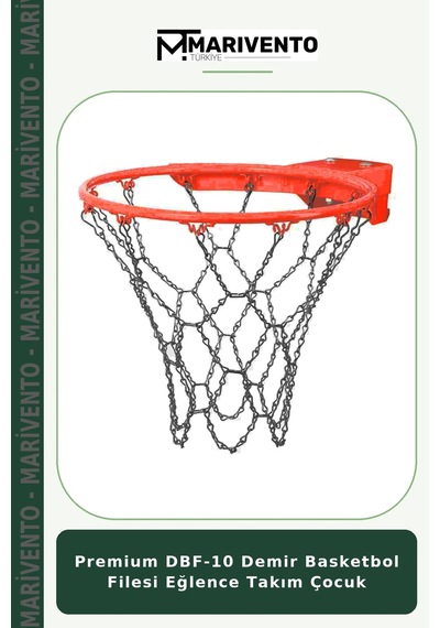 Premium Dbf-10 Demir Basketbol Filesi Eğlence Takım Çocuk