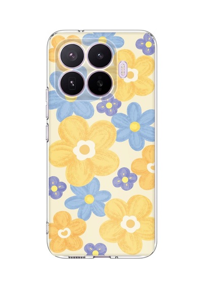 Xiaomi 17t Pro Uyumlu Soft Pastel Çiçek Bahçesi Baskılı Silikon Kılıf