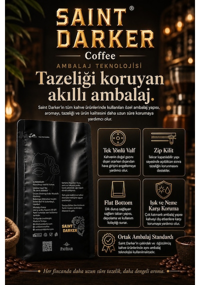 Saint Darker Drugar %100 Arabica Çekirdek Kahve 250 G