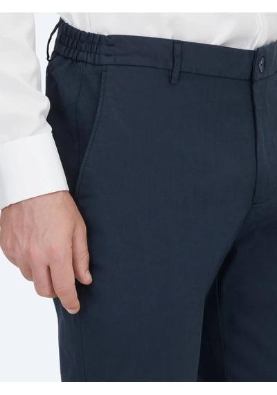 Kip Lacivert Dokuma Jogging Fit Casual Pamuk Karışımlı Pantolon Lacivert
