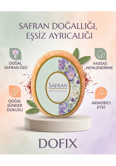 Safranlı Doğal Süngerli Sabun