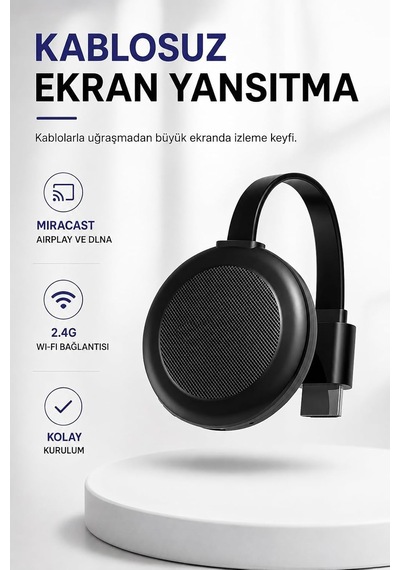 Kablosuz Hdmı Görüntü Aktarıcı 2.4g Airplay Dlna Wifi Adaptör G38