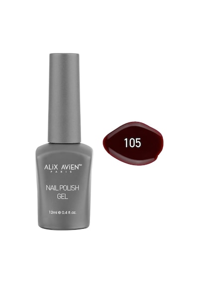 Alix Avien Kahverengi Bordo Kalıcı Oje 105-yoğun Renk Veren Jel Oje 12 Ml-nail Uv Gel Polish 105