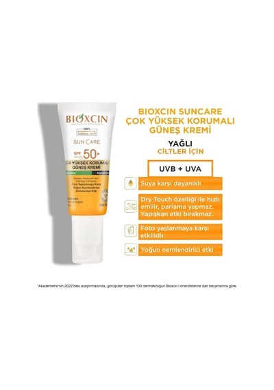 Bioxcin Sun Care Çok Yüksek Korumalı Yağlı Ciltler Için Güneş Kremi Spf 50+