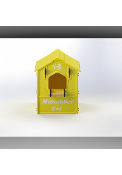 Plastik Kuş Yuvalığı Demonte 15x15x20 Sarı