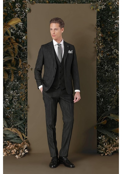 Efor Tk 883 Slim Fit Siyah Klasik Takım Elbise Siyah Efor Tk 883 Slim Fit Siyah Klasik Takım Elbise Siyah