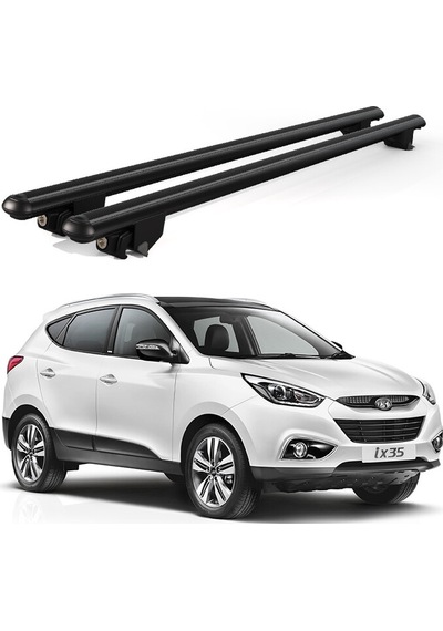 Kanca Hyundai İx35 2010-2015 Uyumlu Siyah Kilitli Ara Atkı 120cm Port Bagaj Tavan Barı