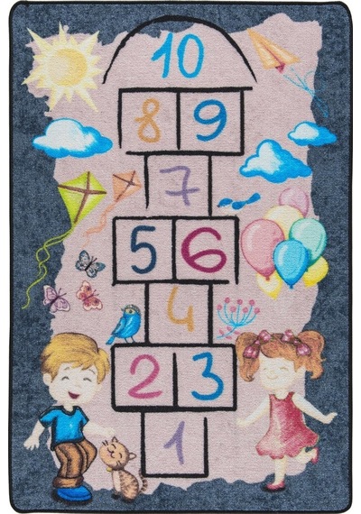 Confetti Street Game Seksek 133X190 Anaokulu Kreş Çocuk Oyun Halı