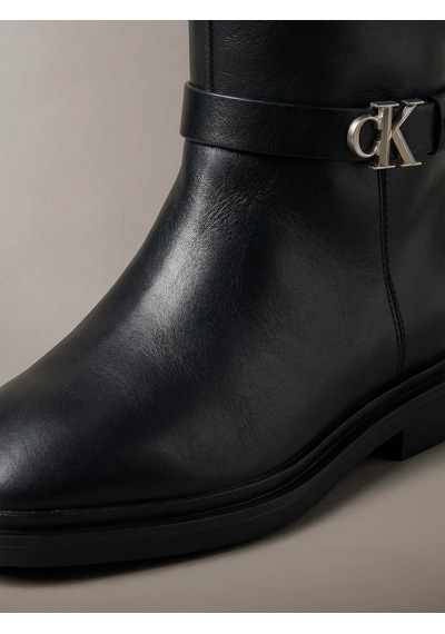 Calvin Klein Kadın Marka Logolu Günlük Kullanıma Uygun Siyah Bot & Bootie Hw0hw03187 0gj