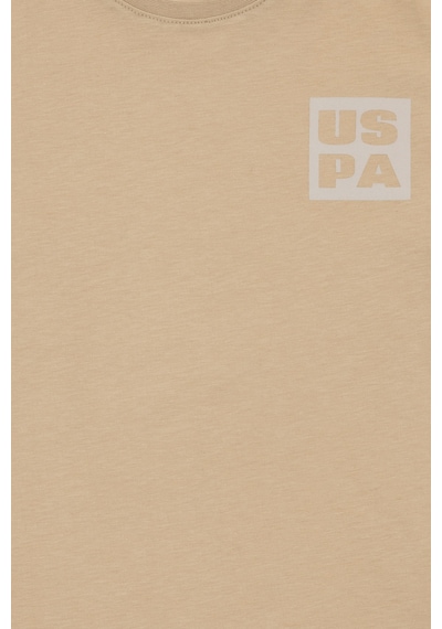 U.S. Polo Assn. Erkek Çocuk Kum Comfort Basic Bisiklet Yaka Tişört 50295447-VR085