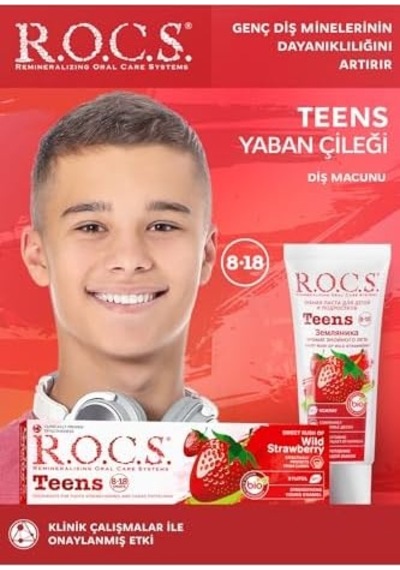 Teen 8-18 Yaş Yaban Çileği Tadında Diş Macunu 1 Paket 1 X 74 G