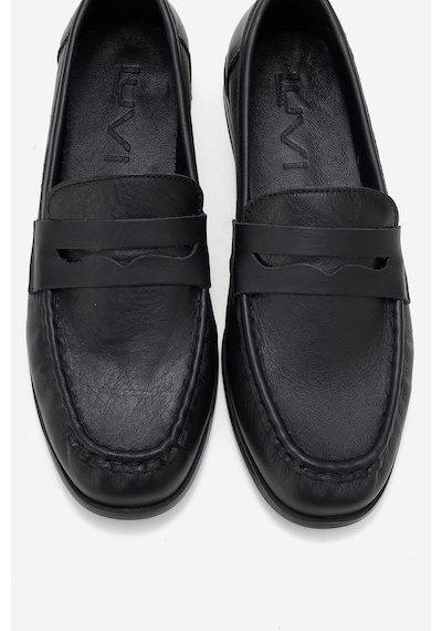 Luvishoes Luvi Shoes Valıa Siyah Cilt Hakiki Deri Kadın Loafer Ayakkabı Siyah