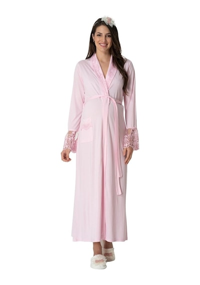Mecit Pijama Mecit 5413 Pembe Kadın Sabahlık
