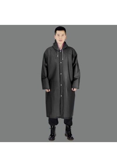 Kapüşonlu Unisex Yetişkin Renkli Yağmurluk - Standart Kalıp Şeffa