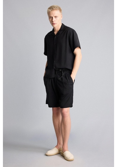 Defacto Baggy Fit Bermuda Şort I2245ax26smbk81 Siyah-bk81