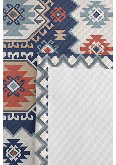 Etnik Geometrik Mavi Pike Takımı - Bohem Kilim Desenli Mercan Bej 160x220 Cm Kapitone Yatak Örtüsü Kışlık Misk Yumuşaklığı Etnik Geometrik Mavi Pike Takımı - Bohem Kilim Desenli Mercan Bej 160x220 Cm Kapitone Yatak Örtüsü Kışlık Misk Yumuşaklığı