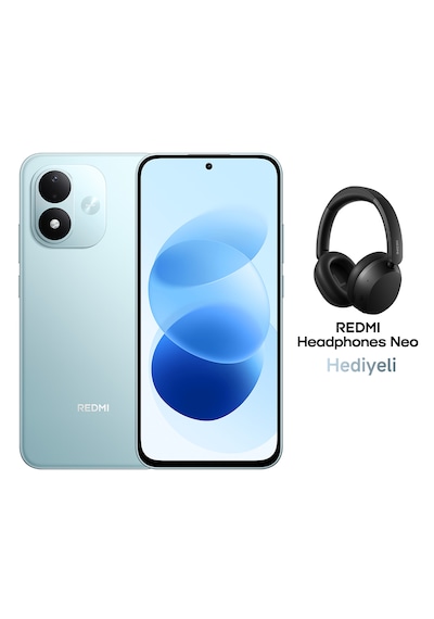 Xiaomi Redmi Note 17 5G 6 GB 256 GB (Xiaomi Türkiye Garantili) Mavi+Xiaomi Redmi Neo Bluetooth 5.4 Kulaküstü Siyah Kulaklık