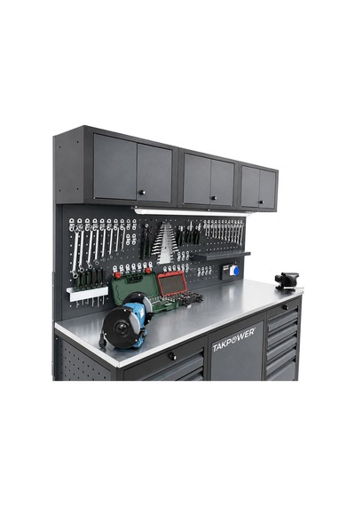 Takpower 2 Metre Bosch Dolu Takım Tezgahı 10 Çekmeceli Üsten Dolaplı Premium