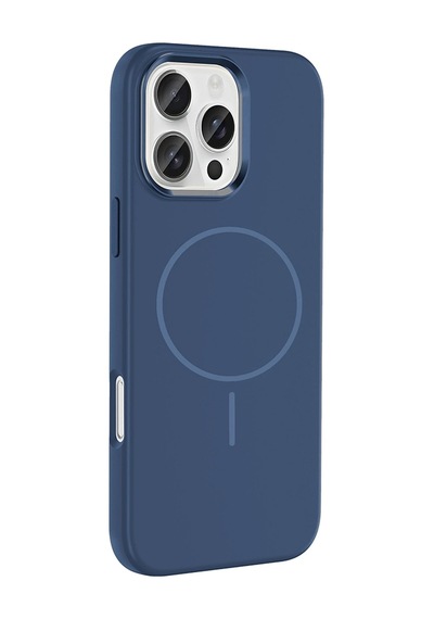 Apple     Uyumlu iPhone 16 Pro Kılıf M-safe Şarj Özellikli Metal Kamera Çerçeveli Zore Edi Silikon Kapak