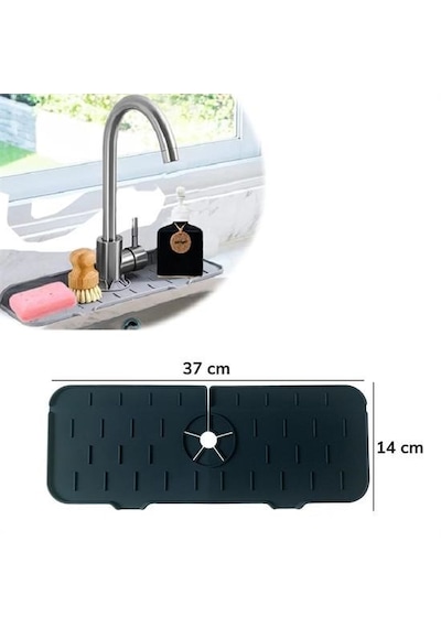 Buffer Lavabo İçin Silikon Mutfak Tezgahı Sıçrama Koruma Pratik