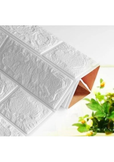 Renkli Duvarlar Kendinden Yapışkanlı Sünger Beyaz Tuğla Duvar Pan