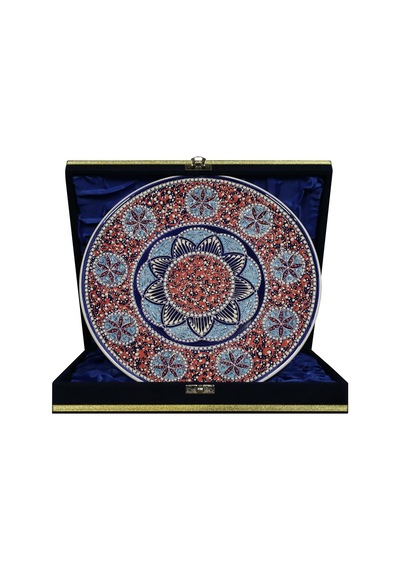 E38 El İşçiliği Çini Tabak 25 Cm - 6684