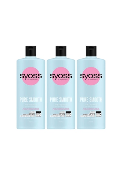 Syoss Pure Smooth Micellar Ağırlaştırmayan Silikonsuz Şampuan 3 x 500 ML