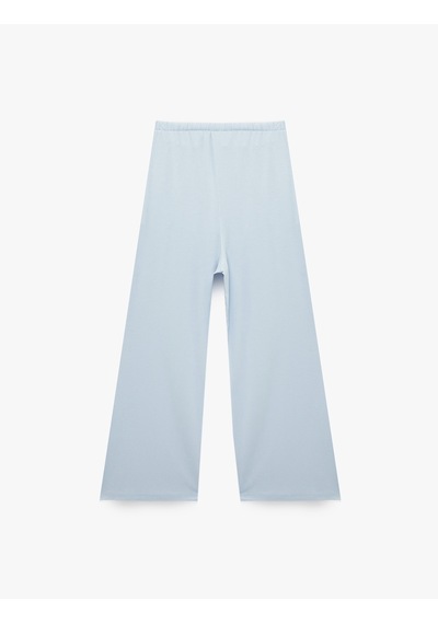 Koton Beli Lastikli Cepli Viskon Pijama Altı Mavi 6slk40029mk