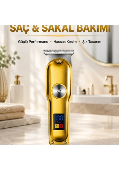 Profesyonel Tıraş Makinesi 120 Dakika Kullanım T Bıçaklı 3 Taraklı Usb Şarjlı Saç Sakal Kesme Makine