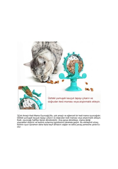 Akıllı Kedi Oyuncağı & Yavaş Besleme Özellikli İnteraktif Zeka Geliştirici Mama Dağıtıcı