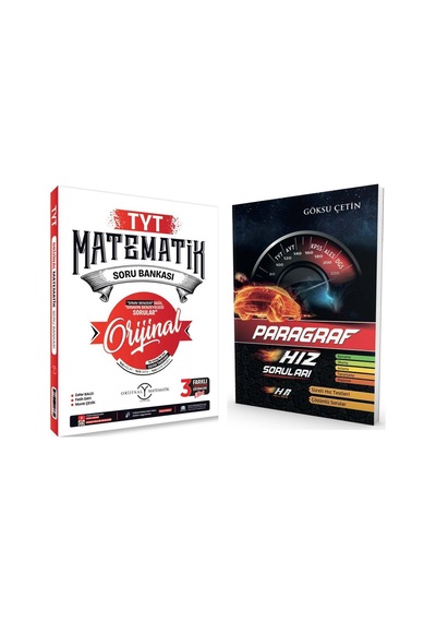 Orijinal Yayınları Tyt Orijinal Matematik Ve Hız Renk Paragraf Soru Bankası Seti 2 Kitap
