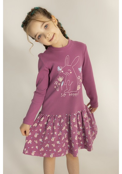 Bellamio Kids Çiçek Desenli Kız Çocuk Mor Elbise Bellamio Kids Çiçek Desenli Kız Çocuk Mor Elbise