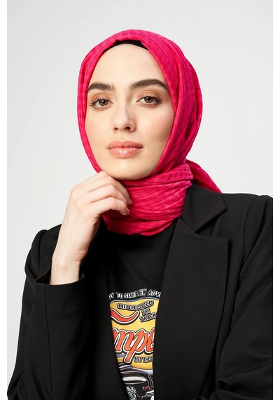 Modakaşmir Misto Pamuk Şal Fuşya Açık Fuşya