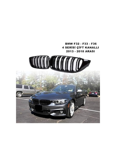 Bmw F33 4 Serisi M4 Ön Panjur Izgara Böbrek Çift Kanal Piano Black