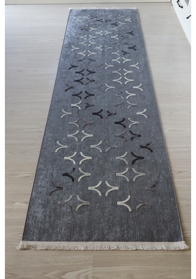 Arte Gri Kilim Dekoratif Salon Halısı Makinada Yıkanab... Gri