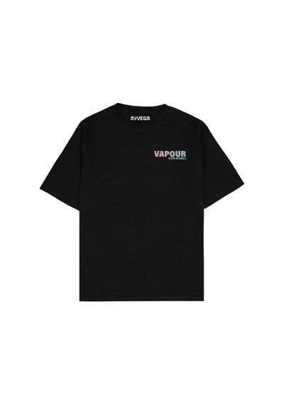 Adrift Vapour Oversize Unisex T-shirt Siyah
