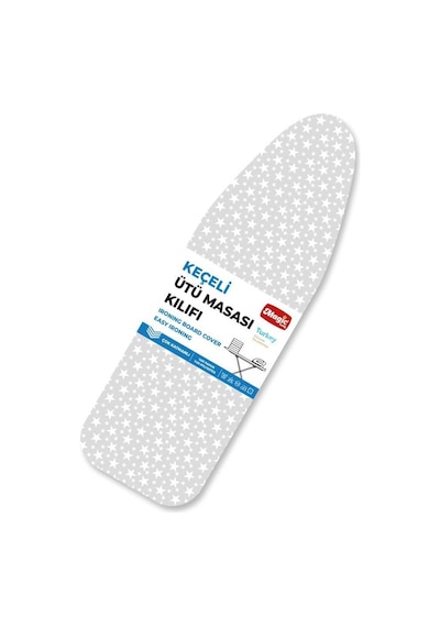 Magic Lady Retro Model 122x45 Cm Gri Yıldız Desenli Keçeli Ütü Masası Kılıfı