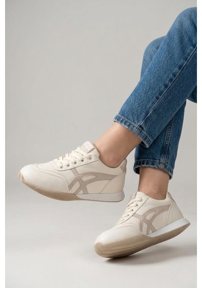 Papuçcity Dvmd 03441 Kadın Sneakers Spor Ayakkabı Krem Papuçcity Dvmd 03441 Kadın Sneakers Spor Ayakkabı Krem
