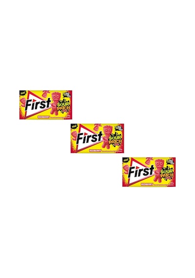 First Sour Patch Kids Redberry Kırmızı Meyve Aromalı Şekersiz Sakız 27 G - 3'lü Paket